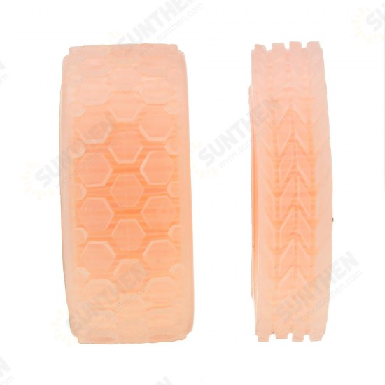 47*12mm/47*21mm 64T Transparent Tire Orange Rubber Wheel for Smart Robot Chassis Car