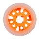 47*12mm/47*21mm 64T Transparent Tire Orange Rubber Wheel for Smart Robot Chassis Car