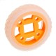 47*12mm/47*21mm 64T Transparent Tire Orange Rubber Wheel for Smart Robot Chassis Car