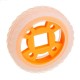 47*12mm/47*21mm 64T Transparent Tire Orange Rubber Wheel for Smart Robot Chassis Car