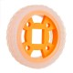 47*12mm/47*21mm 64T Transparent Tire Orange Rubber Wheel for Smart Robot Chassis Car