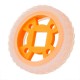 47*12mm/47*21mm 64T Transparent Tire Orange Rubber Wheel for Smart Robot Chassis Car