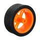 65*27mm Blue/Orange Rubber Wheels for TT Motor Smart Chassis Car Accessories