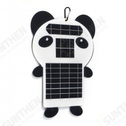 6W 5V Panda Shape Portable Monocrystalline PET Solar Panel with USB Port 6W 5V Panda Shape Portable Monocrystalline PET Solar Panel with USB Port