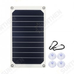 6W 6V 1.2A USB Charger Photovoltaic Charging Sunpower-Cells Solar Panel Power Bank with Suckers & Carabiner 6W 6V 1.2A USB Charger Photovoltaic Charging Sunpower-Cells Solar Panel Power Bank with Suckers & Carabiner