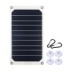 6W 6V 1.2A USB Charger Photovoltaic Charging Sunpower-Cells Solar Panel Power Bank with Suckers & Carabiner