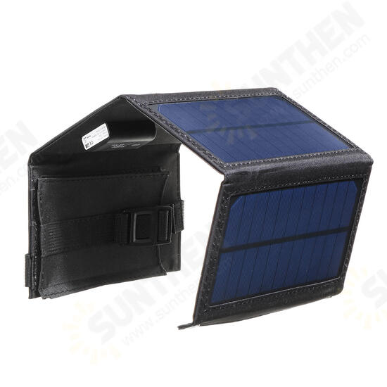 Camouflage/Black 7W 5.5V Folding Monocrystalline Silicon Solar Panel With Two Carabiner+USB Port