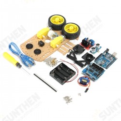 DIY L298N 2WD Ultrasonic Smart Tracking Moteur Robot Car Kit for Arduino - products that work with official Arduino boards DIY L298N 2WD Ultrasonic Smart Tracking Moteur Robot Car Kit for Arduino - products that work with official Arduino boards