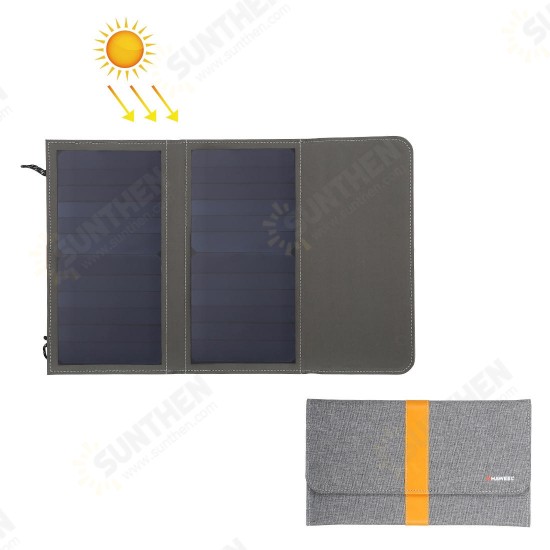 5V 14W Waterproof Solar Charge Bag Folding Panel DIY Power Bank with Dual USB