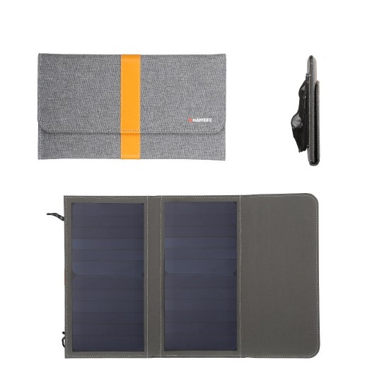 5V 14W Waterproof Solar Charge Bag Folding Panel DIY Power Bank with Dual USB