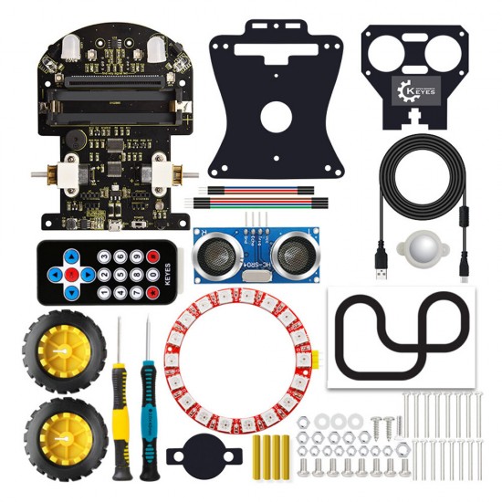 Micro:bit Smart Car Kit for Python Graphic Programming STEAM Educational Robot with/without Main Board