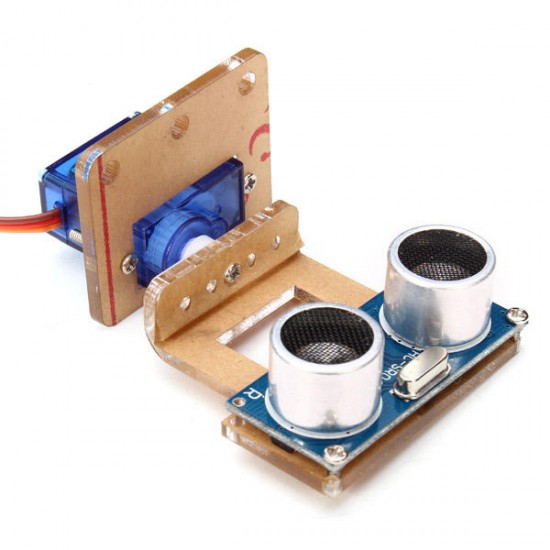 Smart Robot Acrylic Mounting Servo Bracket For Ultrasonic Ranging Module Analog Servo for Arduino - products that work with official Arduino boards