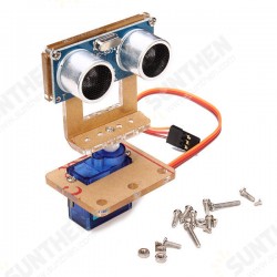 Smart Robot Acrylic Mounting Servo Bracket For Ultrasonic Ranging Module Analog Servo for Arduino - products that work with official Arduino boards Smart Robot Acrylic Mounting Servo Bracket For Ultrasonic Ranging Module Analog Servo for Arduino - products that work with official Arduino boards