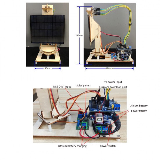 Smart Solar Tracking Equipment Maker Project DIY Kit Technology for Arduino