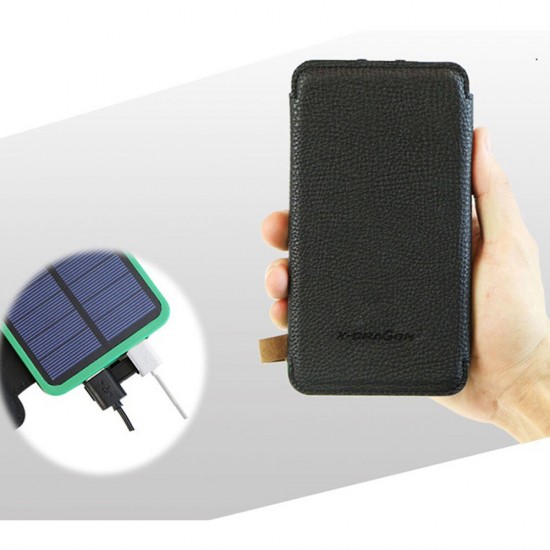 Three-proof Folding Solar Power Bank Custom Outdoor Waterproof Leather Mobile with Camping Lamp