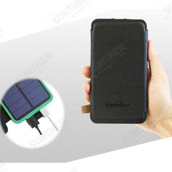 Three-proof Folding Solar Power Bank Custom Outdoor Waterproof Leather Mobile with Camping Lamp