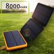 Three-proof Folding Solar Power Bank Custom Outdoor Waterproof Leather Mobile with Camping Lamp