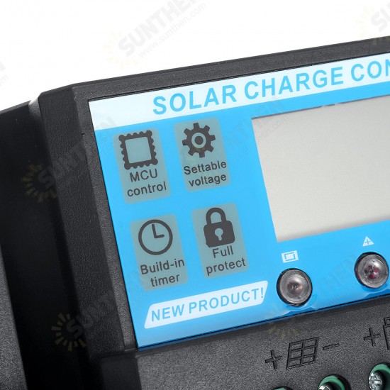 Upgraded 30A 12V/24V Auto Volt/Amp/Temp Display PWM Solar Panel Charge Controller