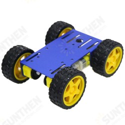 Upgraded Blue/Black/Sliver C101 4WD Smart Chassis Car Kit for -UNO-R3 Upgraded Blue/Black/Sliver C101 4WD Smart Chassis Car Kit for -UNO-R3