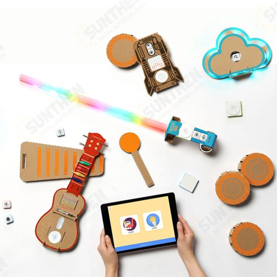 6 In 1 Makeblock STEAM RC Robot Toys Educational Gift Drum Ukulele Bracelet Cloud Xylophone