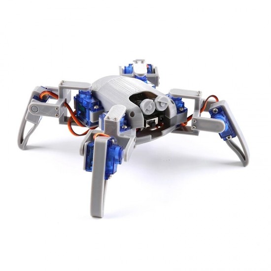 DIY Quadruped Spider Robot Kit STEM Crawling Robot for Programming