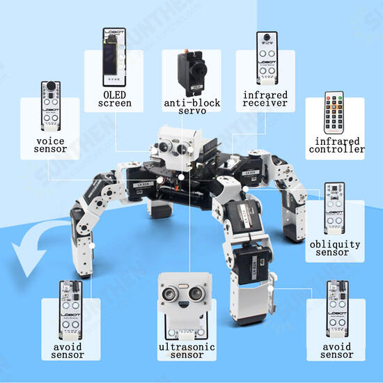 CR-4 DIY 4-Leged Programmable Infrared Control Smart RC Robot Compatible