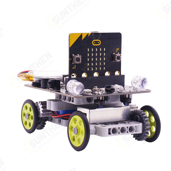 Micro:bit DIY 9 In 1 Programmable Block Building Tracking Obstacle Avoidance Smart RC Robot Kit