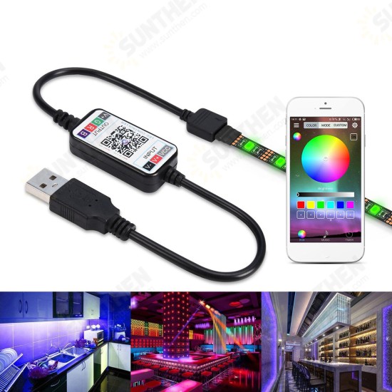 1-5M USB LED Lights Strip 2835 RGB APP Control IP65 Waterproof TV Back Light Waterproof