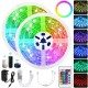 10M RGB LED Light Strip Non-waterproof 5050SMD 24Key Remote Control Tape Lamp for Alexa Google Home DC12V Christmas Decorations Clearance Lights
