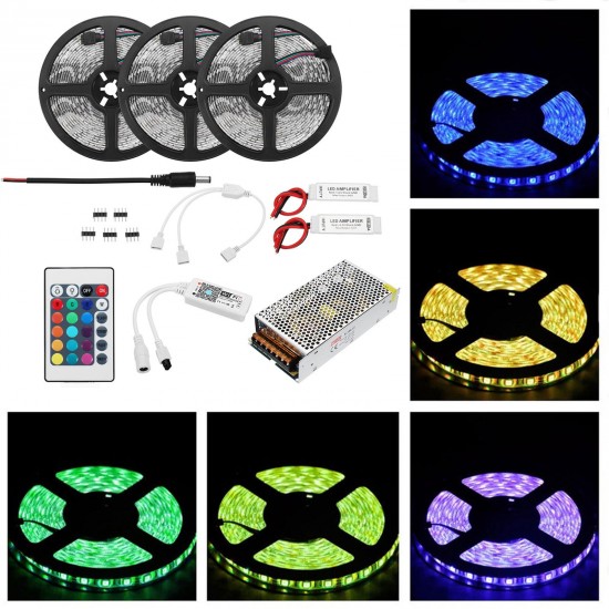 15M 72W SMD2835 Non-waterproof Smart WiFi APP Control LED Strip Light Kit Work With Alexa AC110-240V Christmas Decorations Clearance Christmas Lights