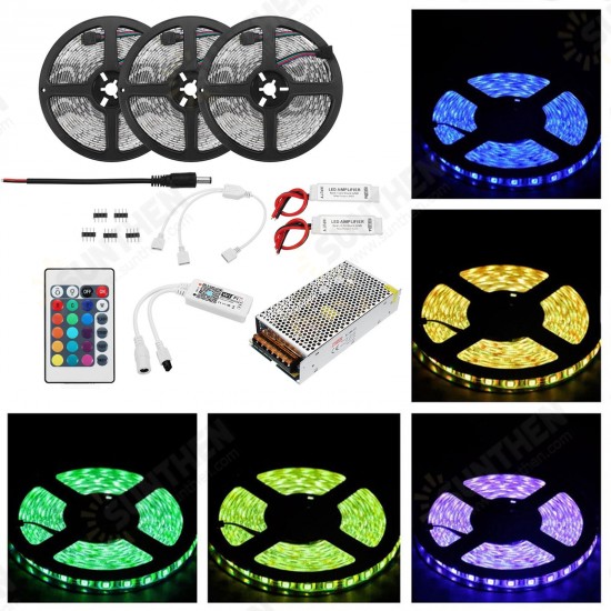 15M 72W SMD2835 Non-waterproof Smart WiFi APP Control LED Strip Light Kit Work With Alexa AC110-240V Christmas Decorations Clearance Christmas Lights