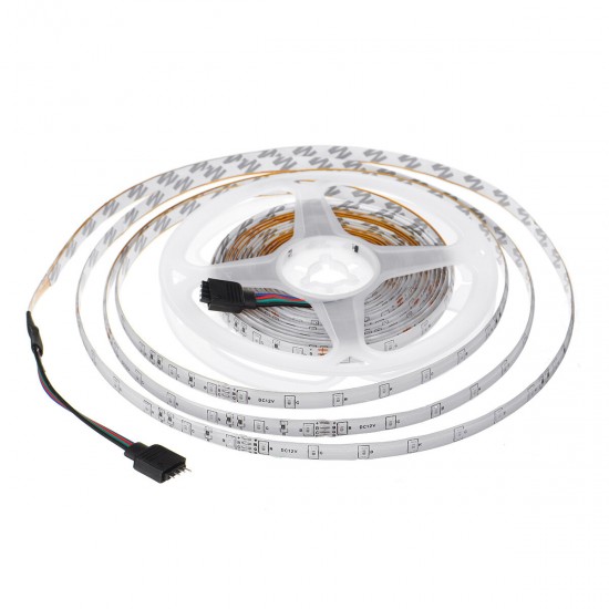 16FT 5M 2835 RGB 300LED Light Strip Waterproof/Non-waterproof Music Lamp with 20Keys Remote Control + Power Adapter