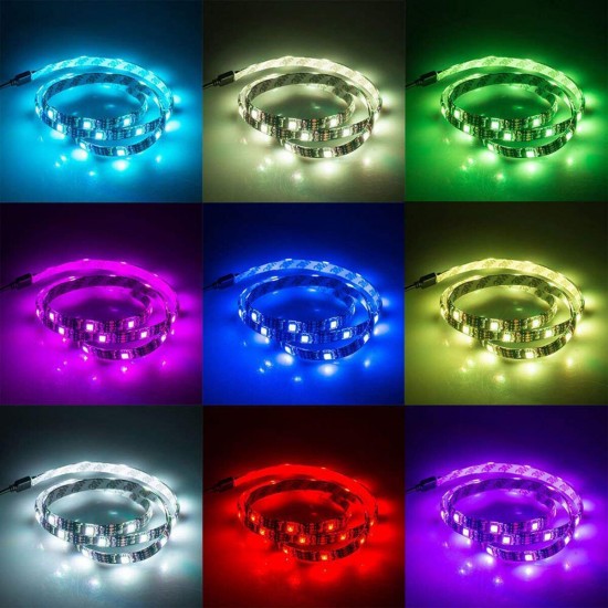 1M/2M/3M/4M/5M RGB LED Strip Light IP65 Waterproof bluetooth Control 5050 USB Bar TV Backlight Christmas Decorations Clearance Christmas Lights