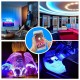 1M/3M/5M bluetooth APP 5050 RGB LED Strip Light Tape IP65 Waterproof USB Background Lamp 5V