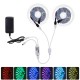 2*7.5M WiFi APP RGB 5050 Non-waterproof LED Strip Light Kit+24Keys Remote Control for Alexa Google Home Christmas Decorations Clearance Lights