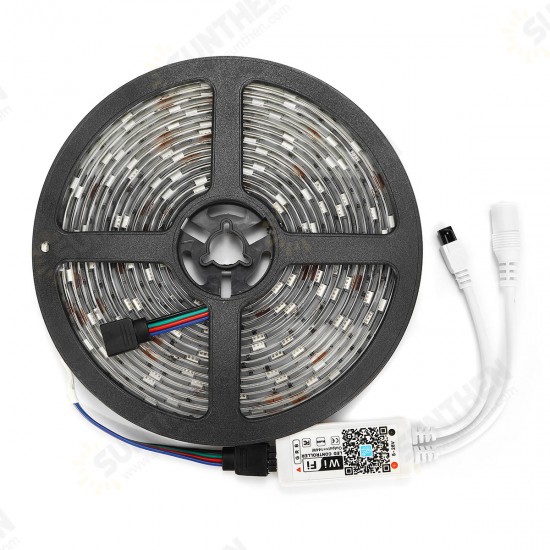 2PCS 5M 5050 SMD RGB Waterproof LED Strip Lights + Wifi Alexa Amazon Controller + DC12V Power Supply 2PCS 5M 5050 SMD RGB Waterproof LED Strip Lights + Wifi Alexa Amazon Controller + DC12V Power Supply