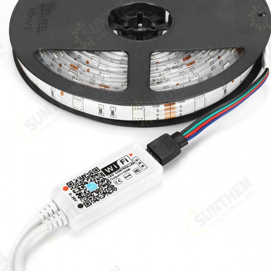 2PCS 5M 5050 SMD RGB Waterproof LED Strip Lights + Wifi Alexa Amazon Controller + DC12V Power Supply 2PCS 5M 5050 SMD RGB Waterproof LED Strip Lights + Wifi Alexa Amazon Controller + DC12V Power Supply