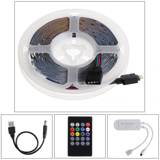 32.8/16.4FT 3528 RGB 300 LED Strip Light bluetooth Music Sound Activated+Remote