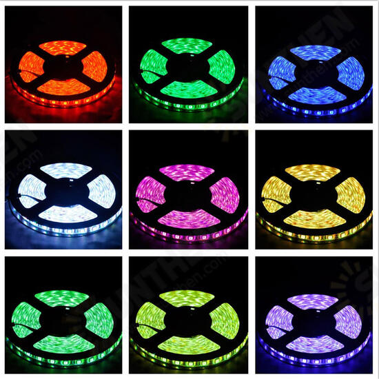 4PCS 5M Non-waterproof SMD2835 RGB Alexa APP Home Wifi Control Smart LED Strip Light Kit AC110-240V