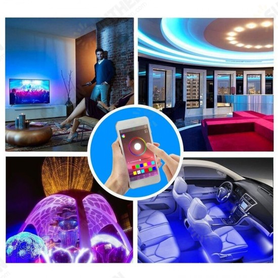 5050 RGB LED Strip Light 5V USB Lights Flexible Strip Lights Smart APP Control Christmas Decorations Clearance Christmas Decorations Lights