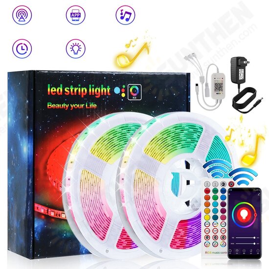 5/10/15/20M RGB LED Light Strip with 40Key Remote Control Cuttable Party Christmas 60LED/1M