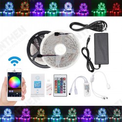5M 10M IP65 IP20 Color Changeable WiFi Smart LED Strip Light+24Keys IR Remote Control+Adapter+Controller Decorations Clearance Lights