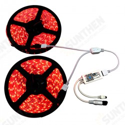 5M 10M IP65 IP20 Color Changeable WiFi Smart LED Strip Light+24Keys IR Remote Control+Adapter+Controller Decorations Clearance Lights