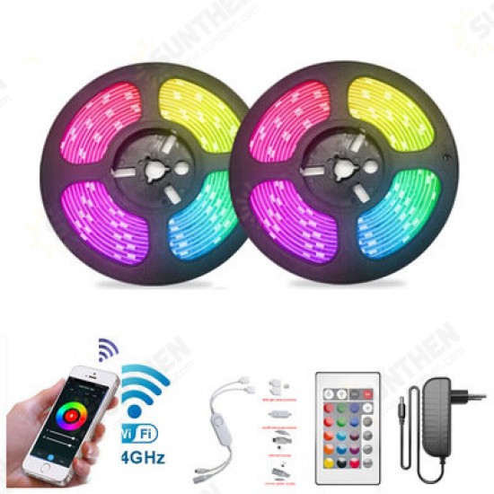 5M 5050LED Smart Graffiti APP Light Strip Set Wifi Music Light Strip 24-key Epoxy Waterproof Light Strip