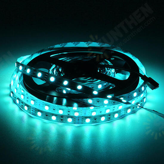 5M 60W SMD5050 Non-waterproof RGB LED Strip Light + WiFi Controller Works With Alexa DC12V