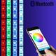 5M 60W SMD5050 Non-waterproof bluetooth APP Control RGB LED Strip Light Kit + 12V 5A Power Adapter Christmas Decorations Clearance Christmas Lights