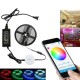 5M 60W SMD5050 Non-waterproof bluetooth APP Control RGB LED Strip Light Kit + 12V 5A Power Adapter Christmas Decorations Clearance Christmas Lights