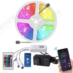 5M bluetooth LED Strip Light Music Control RGB TV Backlight Tape Lamp Work with Homekit Amazon Alexa Google Assistant