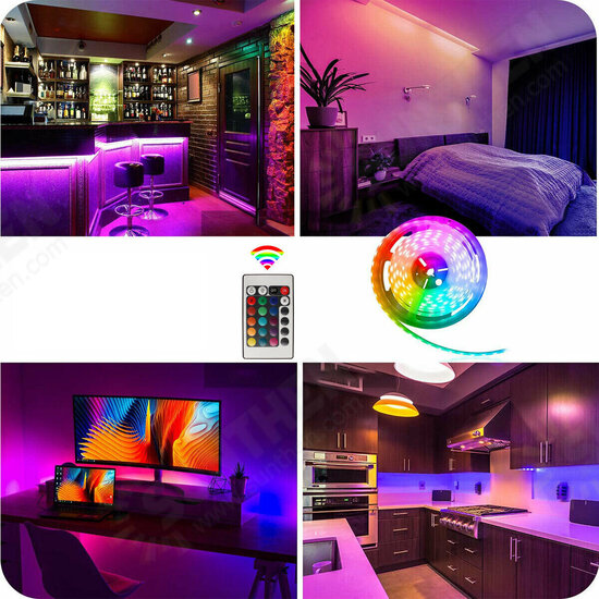 5M/7.5M/10M/15 M Smart LED Strip Light RGB IP20 Waterproof Remote Control Strip Lamp