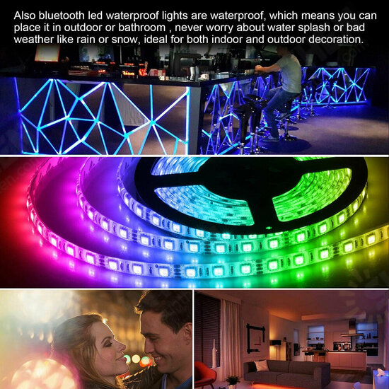 5V USB LED Strip Lights 5050 RGB Bluetooth APP Control Dimmable TV Back Lighting Smart Strips